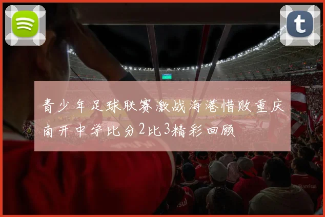 青少年足球联赛激战海港惜败重庆南开中学比分2比3精彩回顾